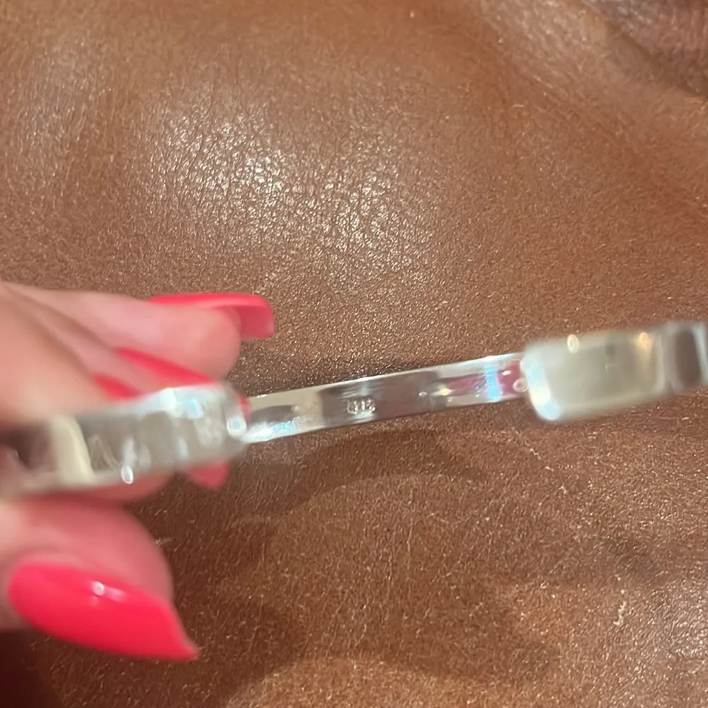Gorgeous Diamond White Gold LOVE Bracelet Cuff - Picture 8 of 9